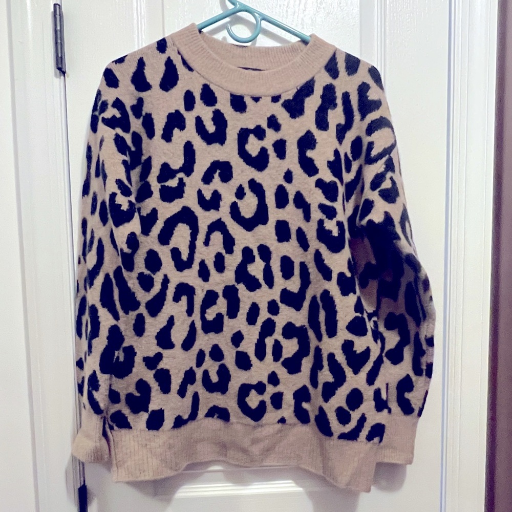 J. Crew Leopard Print Sweater
